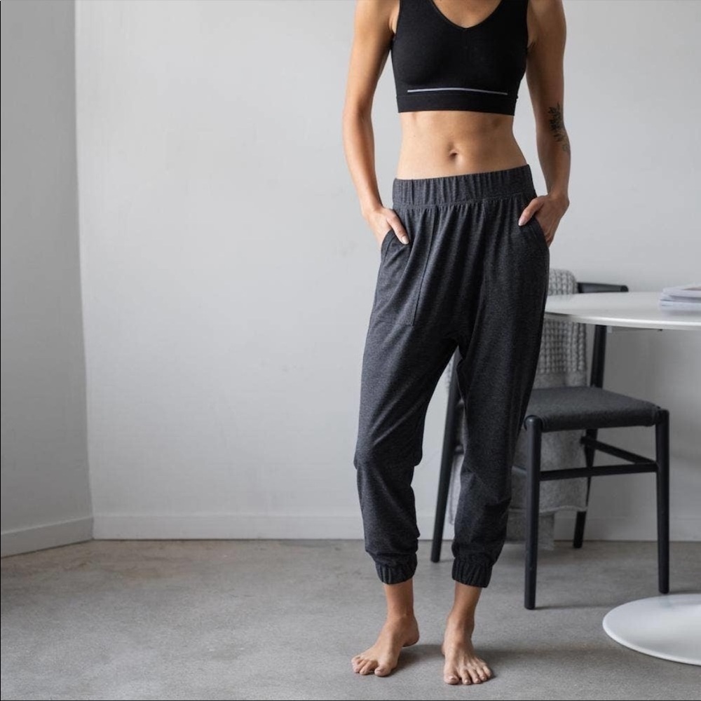 Lunya Restore Draped Jogger Mercurial Gray Pajama Pants SIze XL